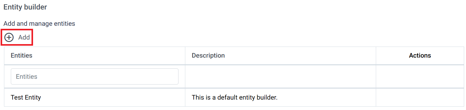 Add an Entity
