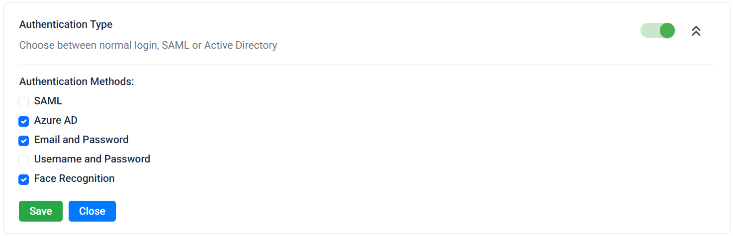 Authentication Type