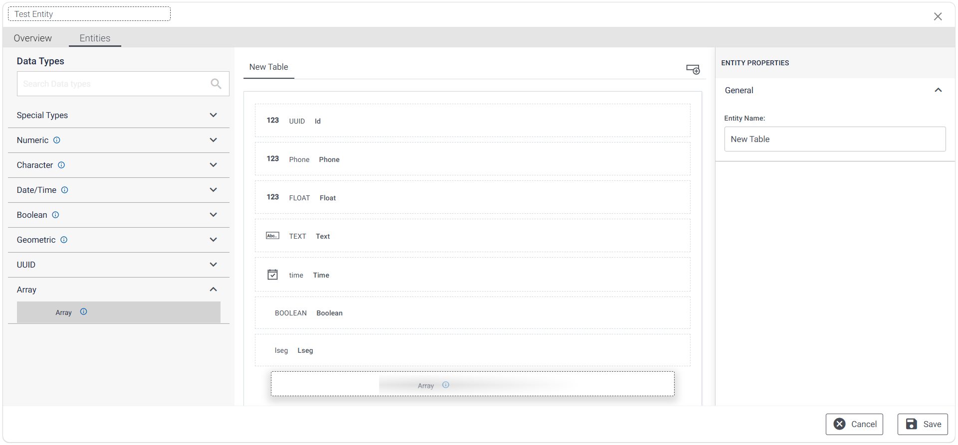 Data Type Selection