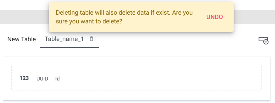 Delete Entity Table