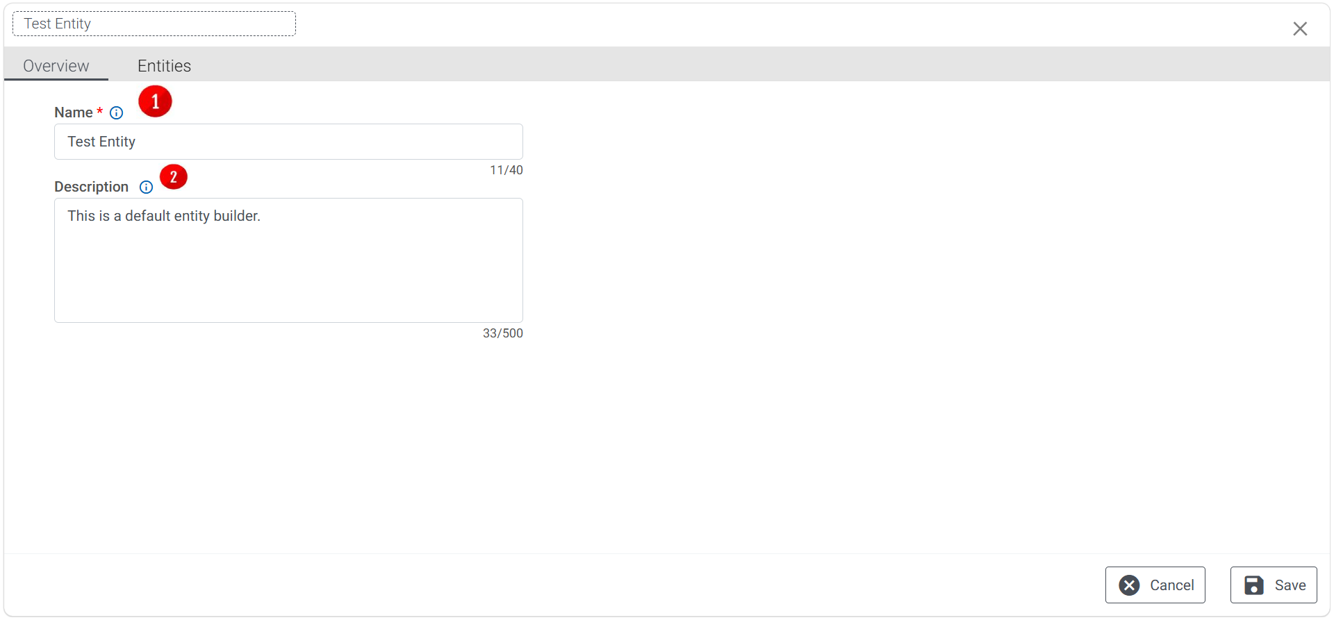 Entity Builder Overview