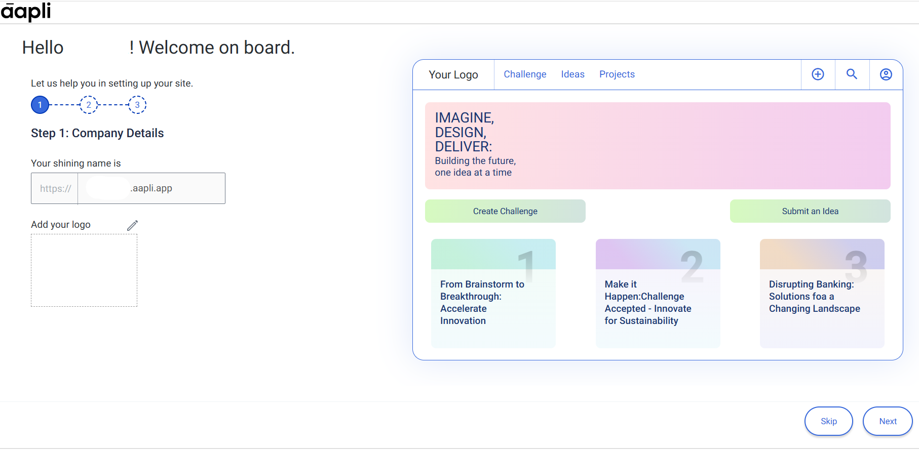 Step 1 - Company Details