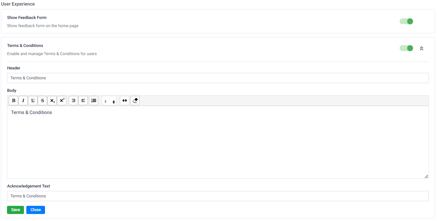 User Experience